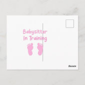 Carte Postale Babysitter En Formation (Dos)