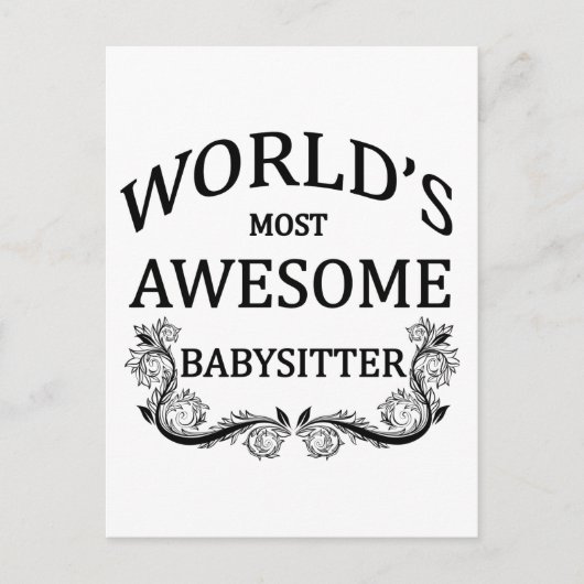 Carte Postale Babysitter la plus géniale du monde (Devant)