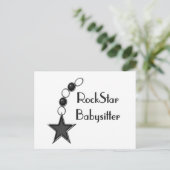 Carte Postale Babysitter Rock Star (Debout devant)