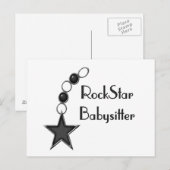 Carte Postale Babysitter Rock Star (Devant / Derrière)