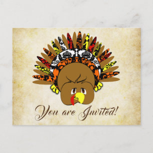Carte Postale babyturkeycolorsdamaskcercles