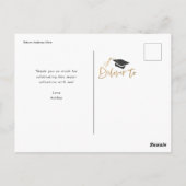 Carte Postale Bac de diplôme et huile d'or Tassel (Dos)