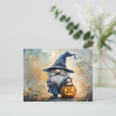Carte Postale Bac d'Halloween ou Gnome de traitement (Debout devant)