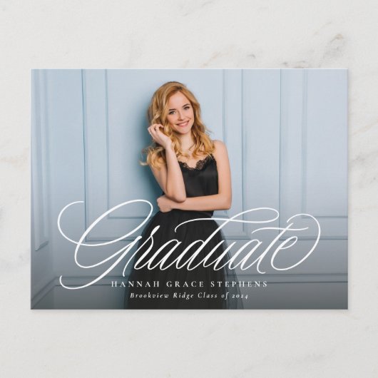 Carte Postale Baccalauréat en écriture simple et élégante (Devant)