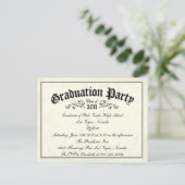 Carte Postale Baccalauréat Invitation style Diplôme (Debout devant)