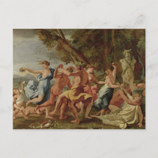 Carte Postale Bacchanal devant un Herme, c.1634 (Devant)
