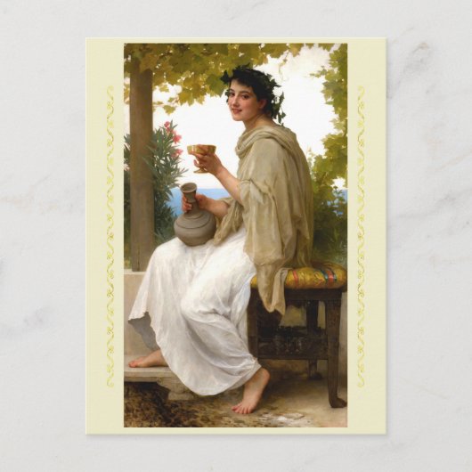 Carte Postale Bacchante par William Bouguereau (Devant)