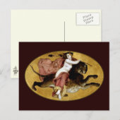 Carte Postale Bacchante Sur Une Panthère (Devant / Derrière)
