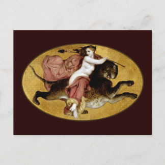 Carte Postale Bacchante Sur Une Panthère