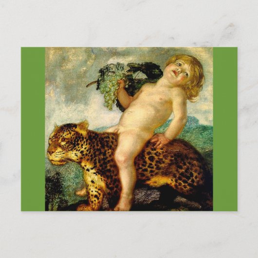 Carte Postale Bacchus chevauchant un léopard (Devant)