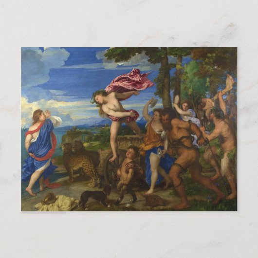 Carte Postale Bacchus et Ariane par Titien (Devant)