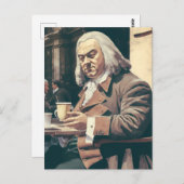 Carte Postale Bach aime le café (Devant / Derrière)