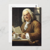 Carte Postale Bach aime le café (Devant / Derrière)