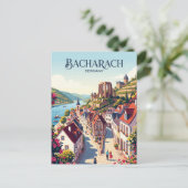 Carte Postale Bacharach Allemagne (Debout devant)