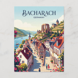 Carte Postale Bacharach Allemagne