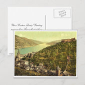 Carte Postale Bacharach et ruines de Stahleck, Rhin, allemand (Devant / Derrière)