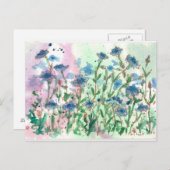 Carte Postale Bachelor Fleur sauvage Meadow (Devant / Derrière)