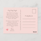 Carte Postale Bachelorette photo merci (Dos)