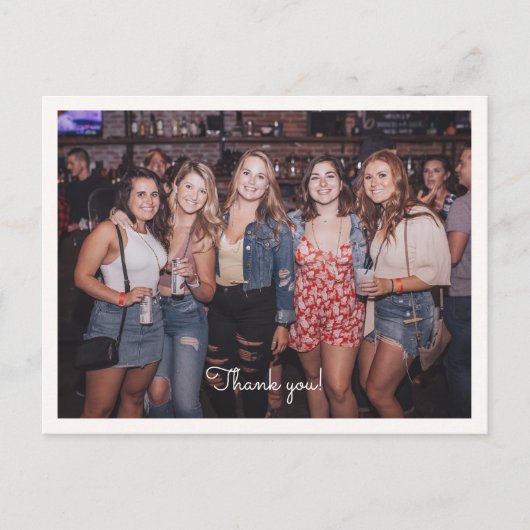 Carte Postale Bachelorette photo merci (Devant)