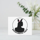 Carte Postale Bachelorette Pink Bunny Girl Invitation (Debout devant)