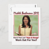 Carte Postale Bachmann 2012 - comment cet espoir et ce changemen (Devant / Derrière)