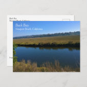 Carte Postale Back Bay, Newport Beach, Californie (Devant / Derrière)