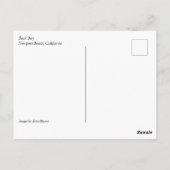 Carte Postale Back Bay, Newport Beach, Californie (Dos)