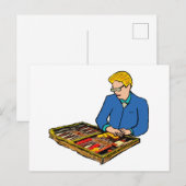 Carte Postale Backgammon (Devant / Derrière)