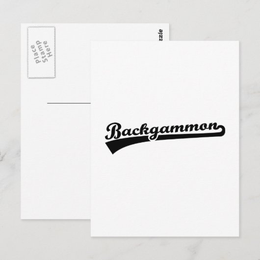 Carte Postale Backgammon (Devant / Derrière)