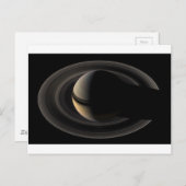 Carte Postale Backlit Saturn from Cassini Orbiter (Devant / Derrière)