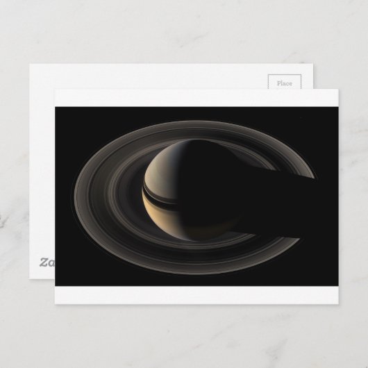 Carte Postale Backlit Saturn from Cassini Orbiter (Devant / Derrière)