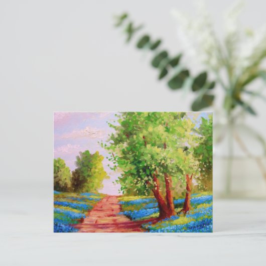 Carte Postale Backroad Bluebonnets (Debout devant)