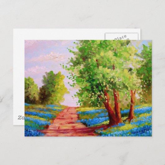 Carte Postale Backroad Bluebonnets (Devant / Derrière)