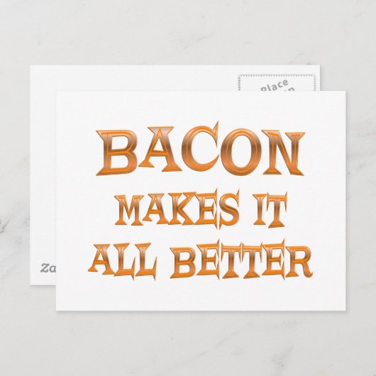 Carte Postale Bacon (Devant / Derrière)