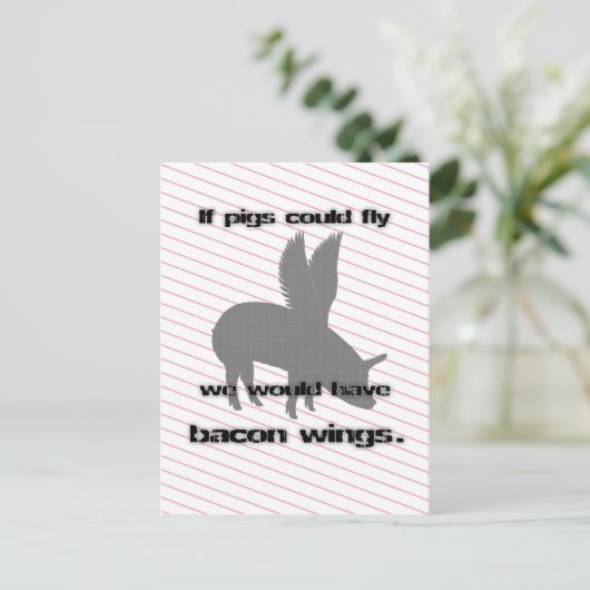 Carte Postale bacon (Debout devant)