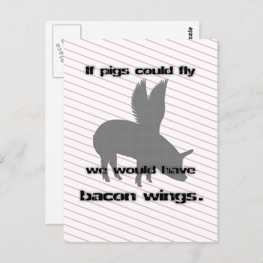 Carte Postale bacon (Devant / Derrière)
