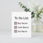 Carte Postale Bacon à faire (Debout devant)