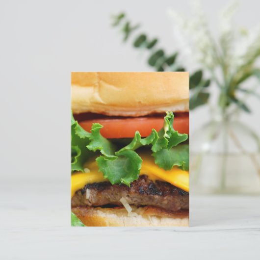 Carte Postale Bacon Cheeseburger (Debout devant)