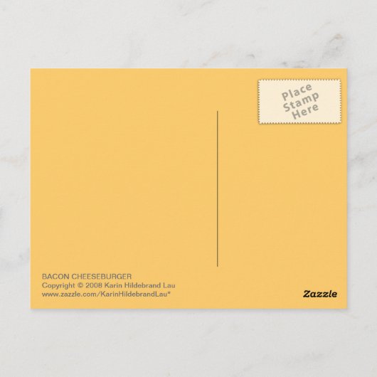 Carte Postale Bacon Cheeseburger (Dos)