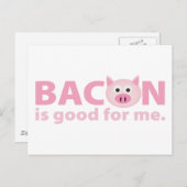 Carte Postale Bacon est bon pour moi (Devant / Derrière)