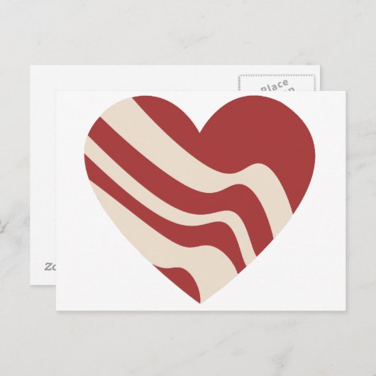 Carte Postale Bacon Heart (Devant / Derrière)