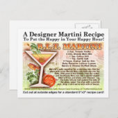 Carte postale Bacon, Laitue, Tomato Martini Recett (Devant / Derrière)