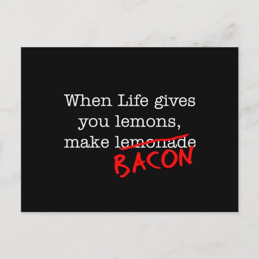 Carte Postale Bacon Life vous donne (Devant)