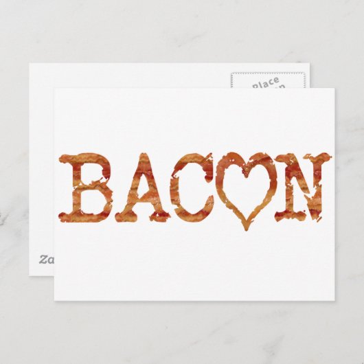 Carte Postale Bacon LOVE (Devant / Derrière)