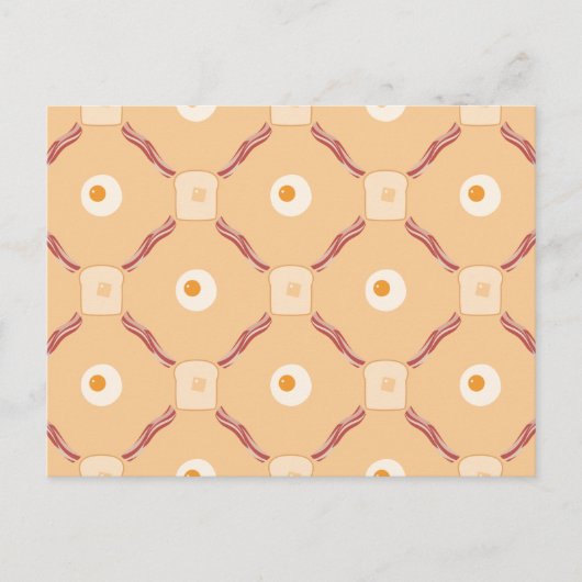 Carte Postale Bacon, oeufs et toast (Devant)