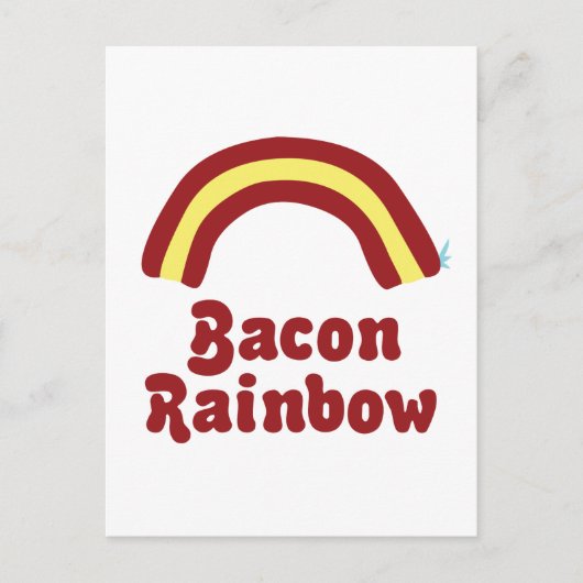 Carte Postale Bacon Rainbow (Devant)
