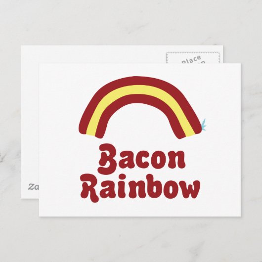 Carte Postale Bacon Rainbow (Devant / Derrière)