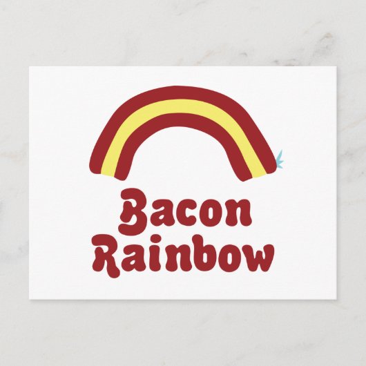 Carte Postale Bacon Rainbow (Devant)
