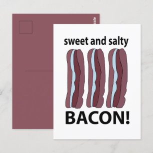 Carte Postale Bacon Sucré Et Salé Bacon