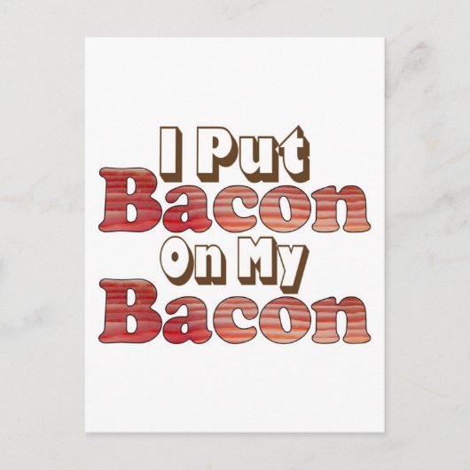 Carte Postale Bacon sur Bacon (Devant)